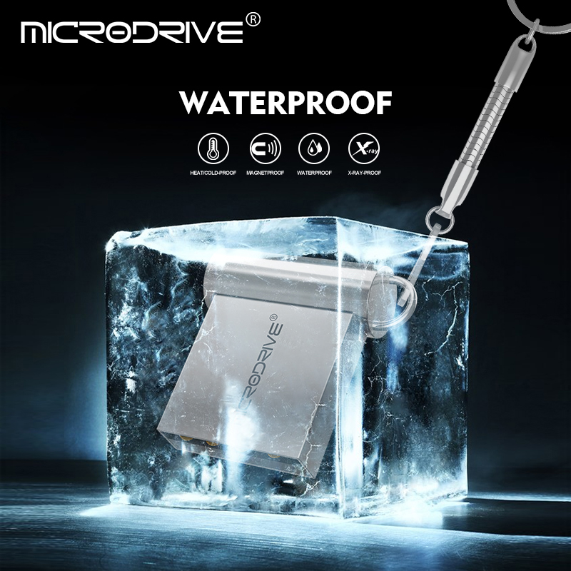 Super Mini Metalen USB Flash Drive 4GB 8GB 16GB 32GB 64GB 128GB 256GB 512GB Pen Memory Stick U Disk USB2.0 met Sleutelhanger Pendrive