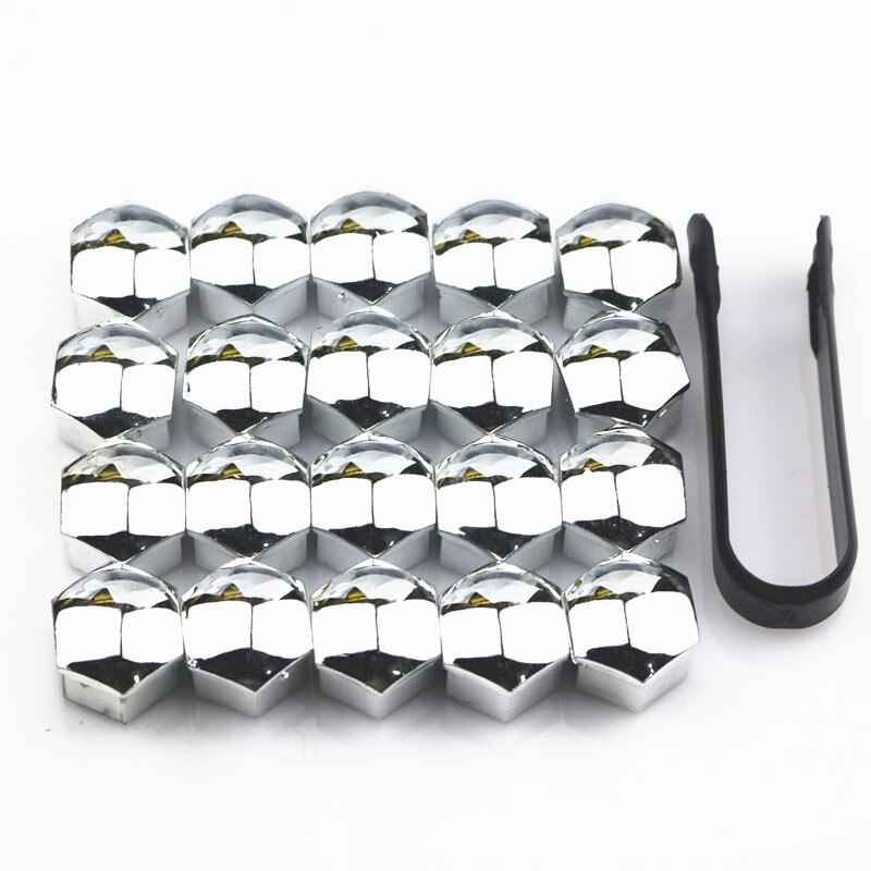 17mm 20Pcs/lot Wheel Lug Bolt Center Nut Covers Caps For Skoda octavia a5 a7 1 rapid fabia yeti superb accessories
