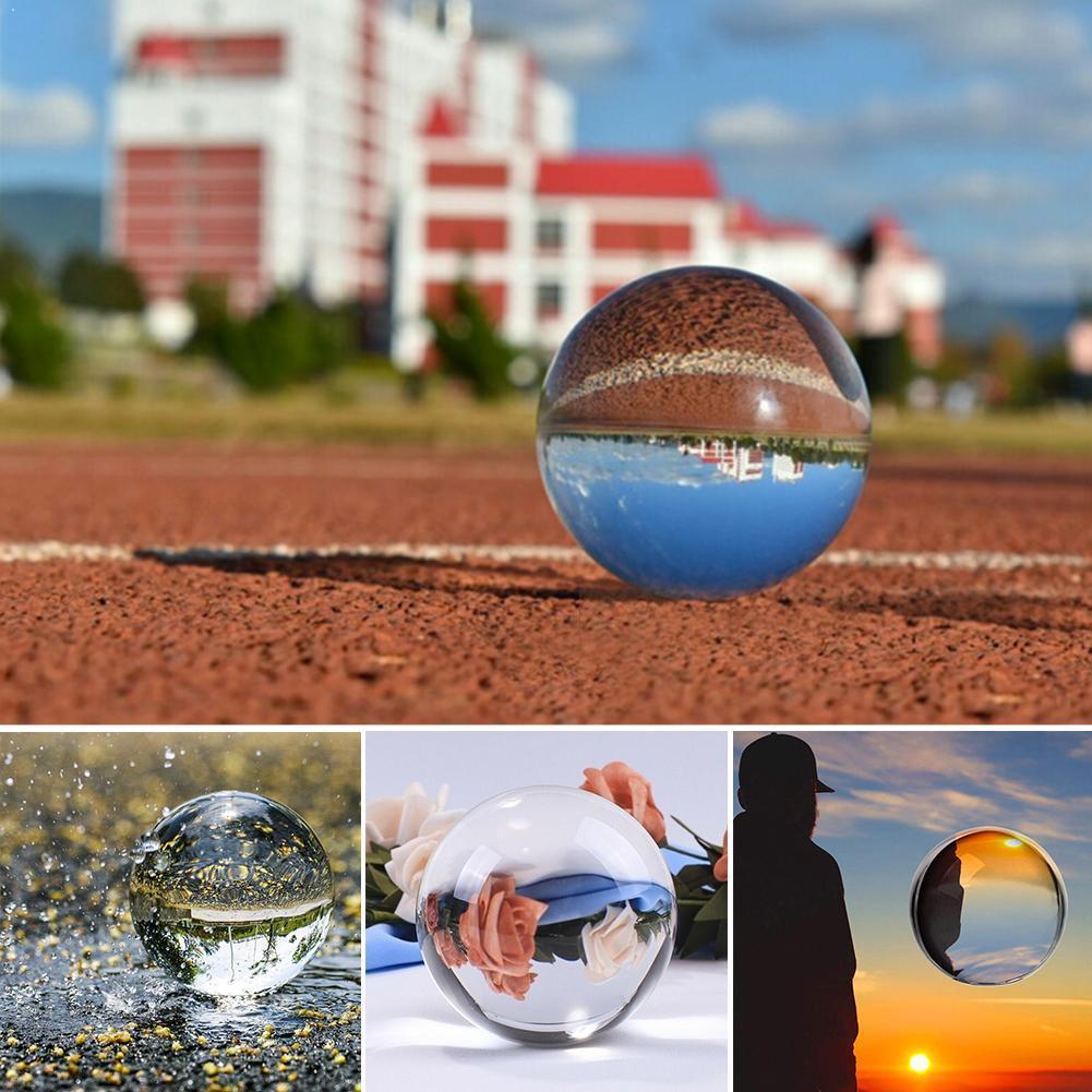 Photographie verre boule de cristal 40/50mm sphère photographie boule accessoires clair Photo lentille rond artificiel tir décor R0M4