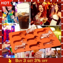 Dachshund Ice Cube Tray Silicone Dog Shape Mold Candy Making Gelatin Setting Ice Mold Kitchen Next Gathering Party Soft Molds
