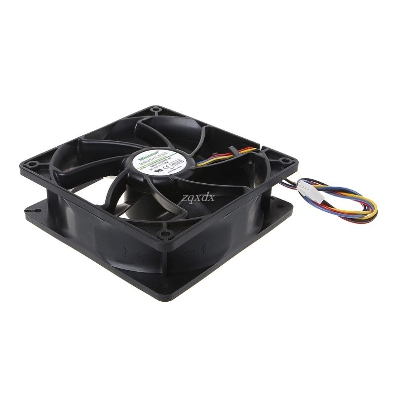 Cooling Fan 12038 12V 1.85A Dual Ball Bearing Brushless 4-Wire PWM Temperature Control Air Cooler Mining Machine