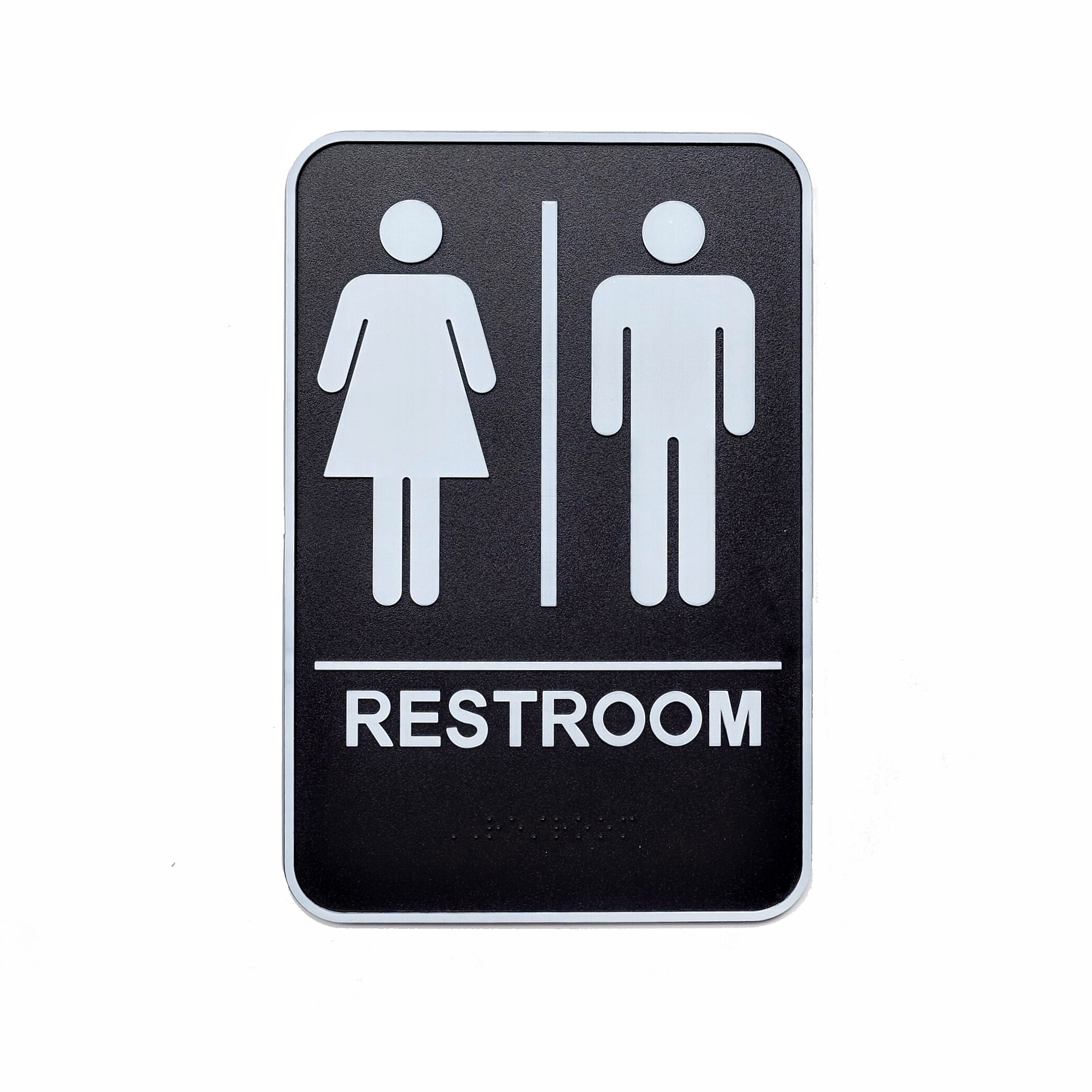 6" X 9" Restroom Signs Door Plate Toilet Sign WC Bathroom Wall Sticker ABS Plastic,Braille for The Blind 152mm X 229mm: Female and Male