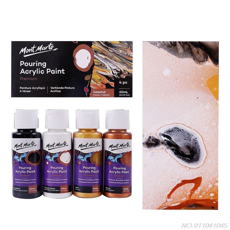 60ML Pigment Acrylic Paint Set Fluid Marbling Paint Acrylic Pouring Medium Drawing Tool For Artist DIY N23 20: Celestial