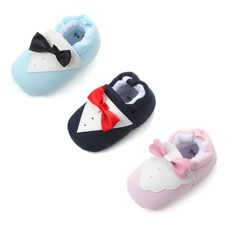 Baby Jongens Meisjes Babyschoenen Pasgeboren Herfst Winter Vlinder-knoop Katoen Kids Soft Prewalker Schoenen M1 M1