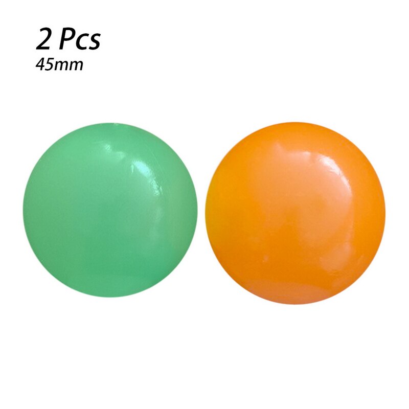 Stick Wall Ball Stress Relief Ceiling Balls Squash Ball Globbles Decompression Toy Sticky Target Ballceiling Light Ball: 2Pcs Mix 4.5cm D
