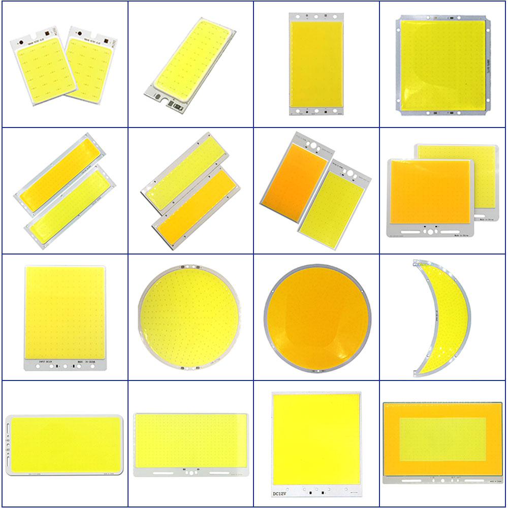 Placa de luz LED COB para interior y exterior, lámpara de 12V, 2W-300W, Chip de diodo emisor, bombillas para el hogar y el coche, DIY,