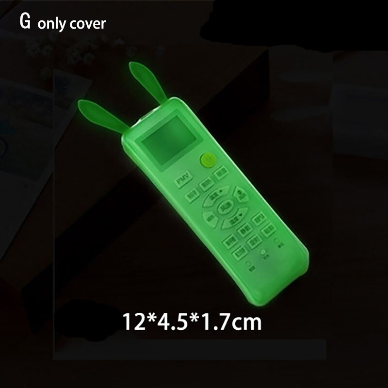 Silicone Remote Control Cover Transparent TV Remote Control Case Air Conditioning Dust Protective Case Waterproof Storage Bag: G Luminous small