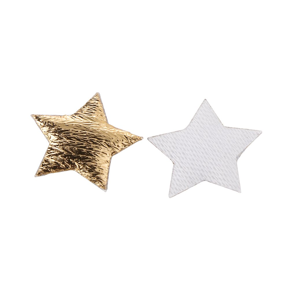 100/200 Uds. De estrellas de tela de espuma dorada/plateada para manualidades, álbumes de recortes, tarjetas, adornos en relieve, accesorios de estrellas, decoración del banquete de boda