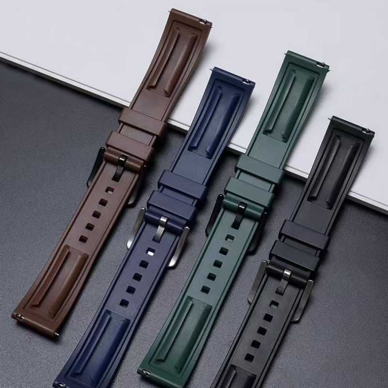 18mm 20mm 22mm 24mm 26mm Bracelet de montre en Silicone à dégagement rapide Bracelet de montre en caoutchouc étanche Bracelet accessoires avec outil
