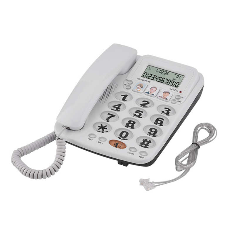 Desktop Snoer Vaste Telefoon Vaste Bedrade Telefoon Met Caller Id Display Grote Knop Wijzerplaat Vaste Telefoon Voor Home Office Hotel