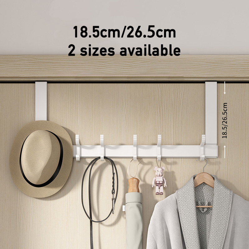 Metal dørbøjle til hjemmet køkken badeværelse bruserum over døren kroge aftagelig tøj frakkeophæng opbevaring organisering