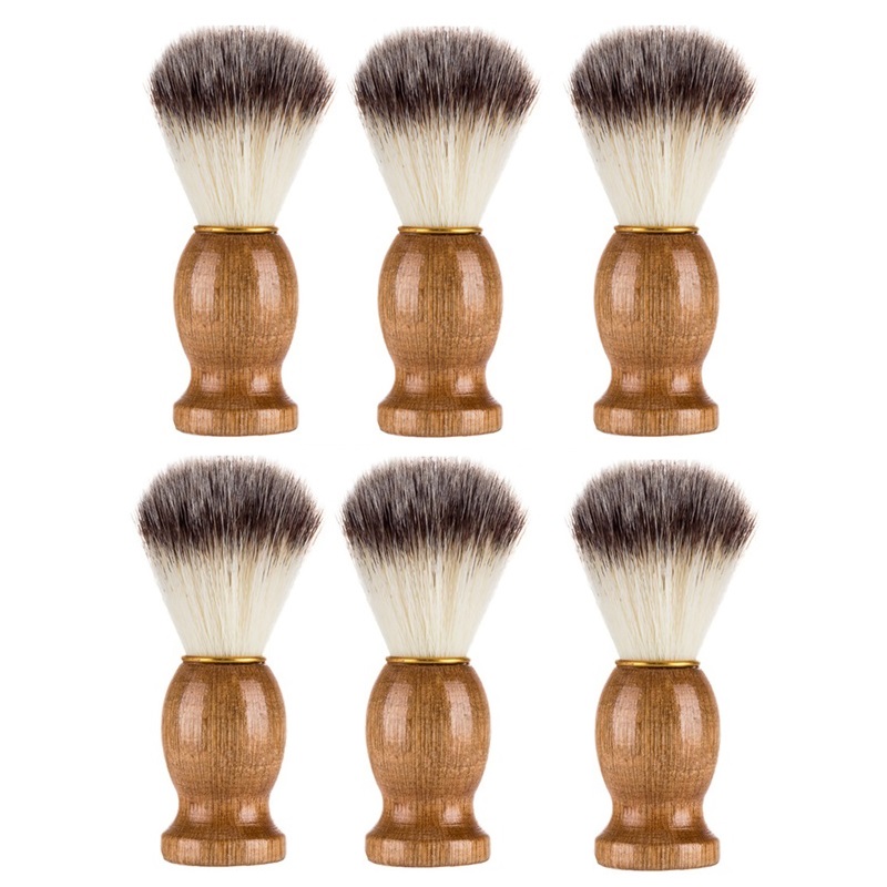 Natural Badger Hair Men's Shaving Brush Barber Salon Men Facial Beard Cleaning Appliance Shave Tool Razor Brush with Wood Handle: Blue