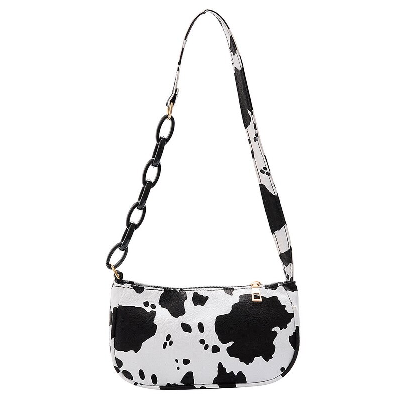 Di modo di Latte di Mucca Borsa Delle Donne di Stampa Borsoni Femminile casuale Sotto Le Ascelle Borse A Spalla Popolare Semplice Femminile Borsa Quotidiana per Dropshipping: 6