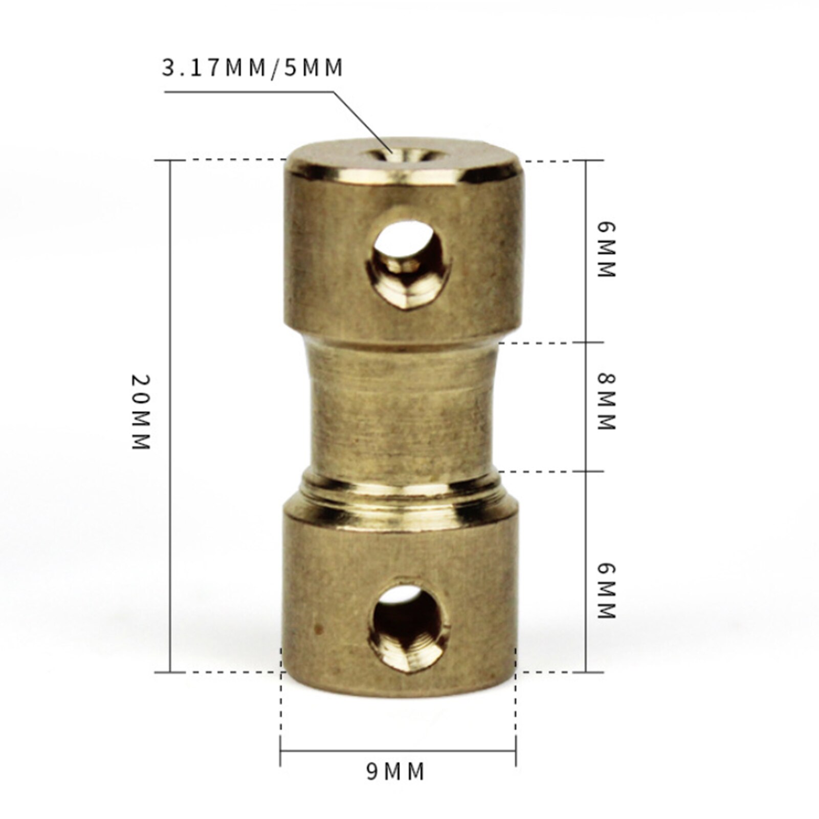 4-6mm Brass Motor Copper Shaft Coupling Coupler Connector Sleeve Adapter