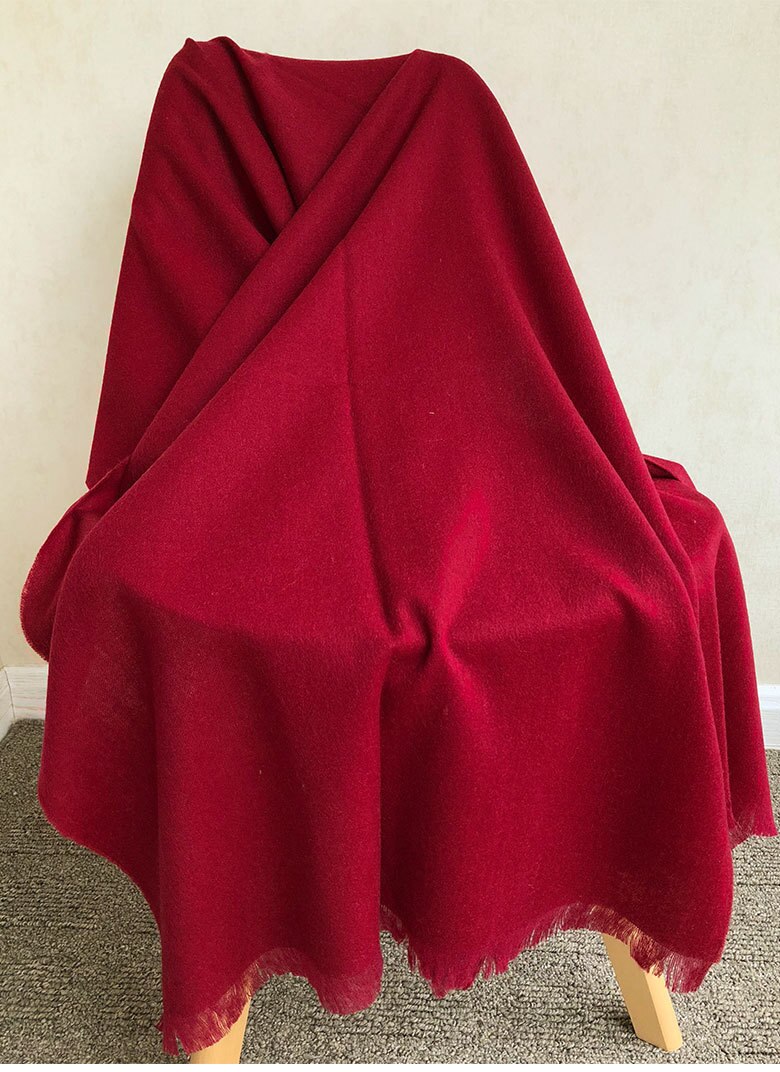Naizaiga 100%  lammeuld kvinder solidt vinterhalstørklæde varmt pashmina, jrsm 124