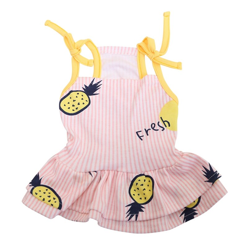Zomer Mode Hond Kleding Voor Kleine Hond Chihuahua Kleding Prinses Huisdier Kat Fruit Jurken Puppy Sling Rok: Roze / M