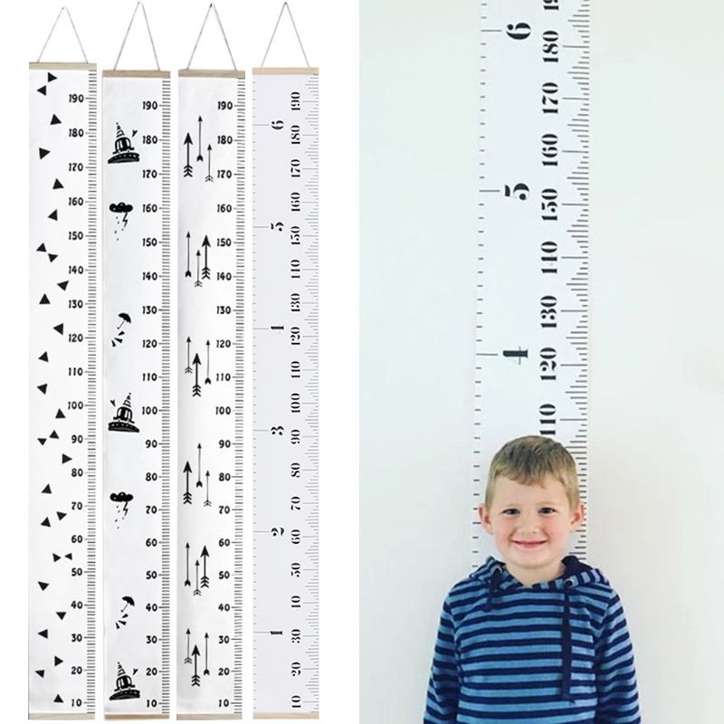 200cm Child Height Ruler Kids Growth Chart Simple Room Decoration Wall Hanging Height Measure Ruler 19QB
