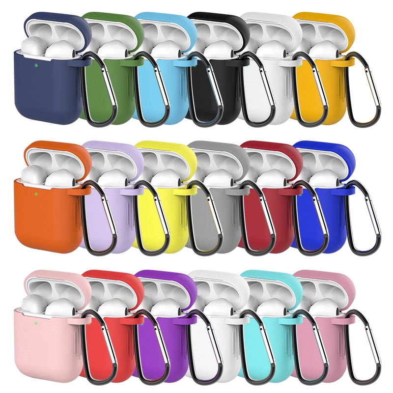 Soft Silicone Case For Airpods For Air Pods Shockproof Earphone Protective Cover Waterproof for iphone 7 8 Headset Accessories