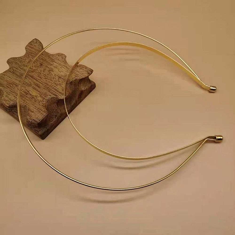 Sklisikre hårbånd vaskehodebånd engel gullhårbånd flerlags koreansk hårbøyle kvinner gjør-det-selv-pannebånd halo hårkrone tynn: Grå