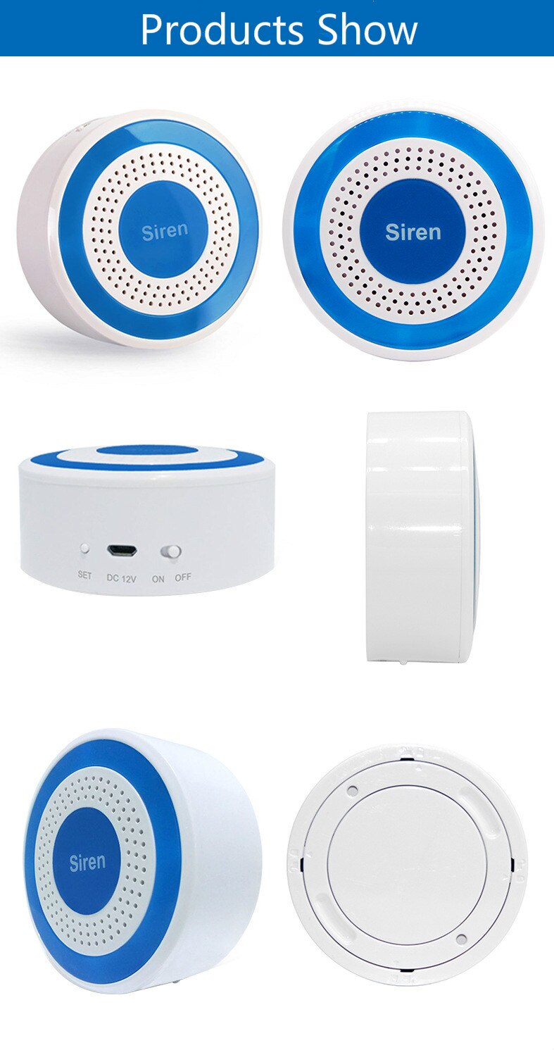WiFi smoke temperature detector sensor, fire smoke room combination fire alarm, home security system, intelligent fire alarm