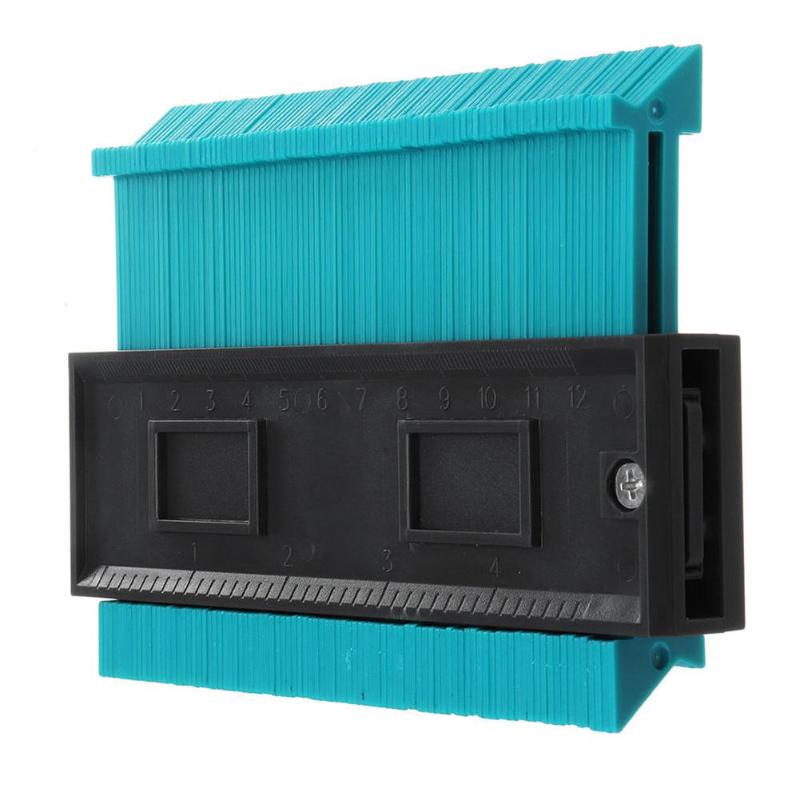 12/14/25cm plast kontur profil måler måler duplikat merking måle måleverktøy laminat tre fliser radian linjal verktøy: 5 tommers grønn