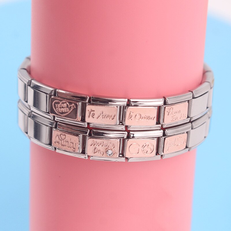 Hapiship Neue Original Gänseblümchen Rose Gott Sohn murmeln der Schild Italienischen Charme passen 9mm Armbinde Edelstahl Schmuck, der DJ273