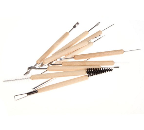 11Pcs Clay Sculpting Set Wax Aardewerk Carving Tool Aardewerk Keramiek Gereedschap Polymeer Shapers Houten Handvat Boetseerklei Gereedschap