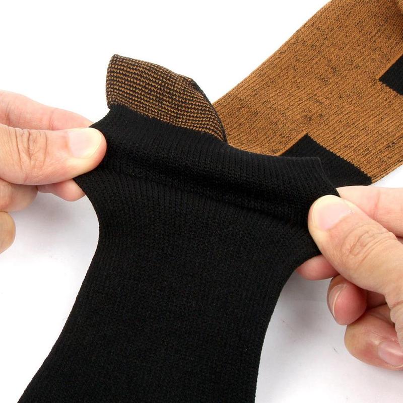 cuivre infusé chaussettes de Compression 20-30mmHg gradué hommes femmes Patchwork chaussettes longues S-L