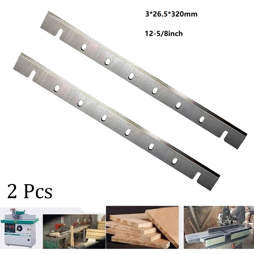 2pcs 12-5/8" HSS Wood Planer Blades Electric Planer Knives For Dewalt DW733 DW7332 Woodworking Planer