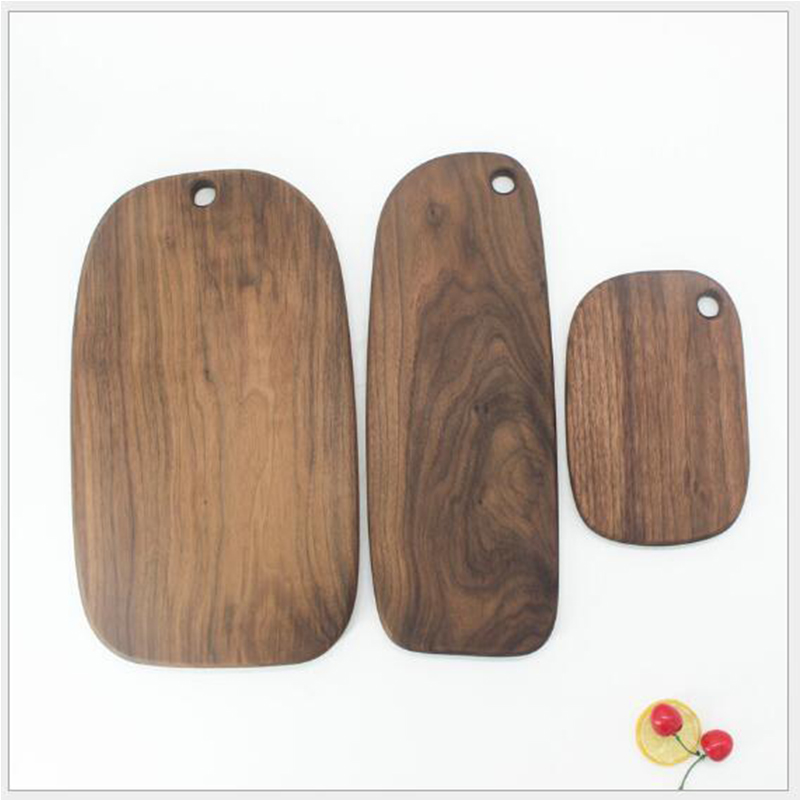 1 piece Black Walnut Chopping Blocks Kitchen Wood Food Plate Wooden Pizza Sushi Bread Whole Wood Tray Cutting Board No Paint