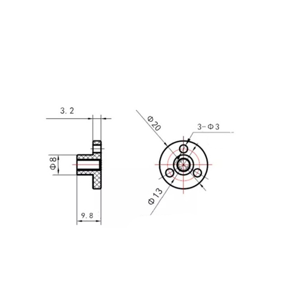 Rosca de tornillo de plomo T5, 8mm, paso de 1mm, 1mm/2mm/4mm, 100/200/300/400/500/550mm con tuerca de nailon, varilla Trapezoidal para impresora 3D CNC, 1 ud.
