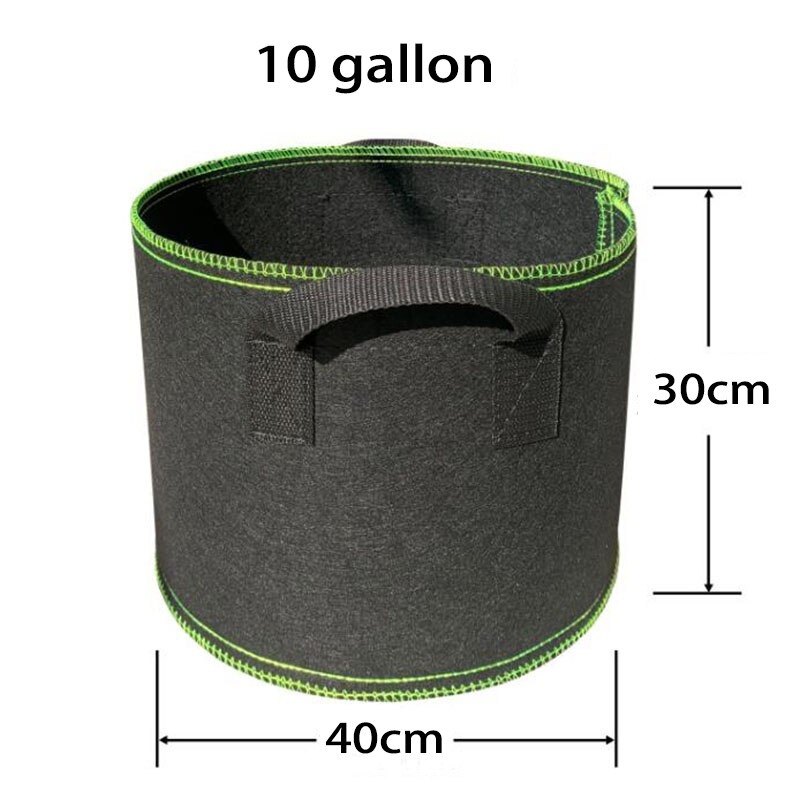 3 5 10 Gallon Tree Pots Plant Grow Bags Home Supplies Fabric Planting Garden Tools Jardin Growing Bag Vegetables: 10 gallon