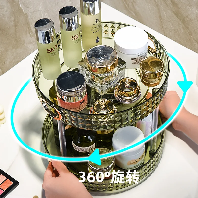 Tablett Regal Luxus Schmink tisch Kosmetik rotierende Lagerbier Regal Kasten Schlecht Schreibtisch Regal Parfüm Hautpflege Produkt Regal