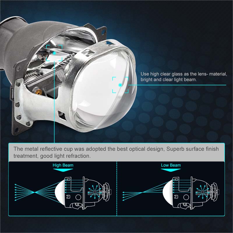 3,0 zoll Q5 H7 HID Xenon LED Scheinwerfer Bi Xenon Volle Metall Projektor Objektiv für Auto Styling kopf licht lampe linsen