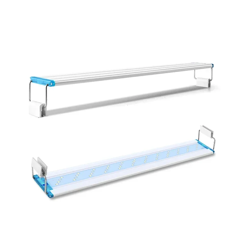 18–75 cm superschlanke LEDs, Aquariumbeleuchtung, Wasserpflanzenlicht, erweiterbar, wasserdicht, Clip-on-Lampe für Aquarium, 90–260 V