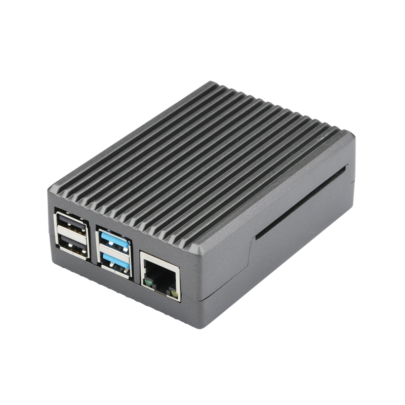 Raspberry Pi 4 Aluminum Case Passive Cooling Gray Shell Metal Enclosure Box Heat Dissipation for RPI 4