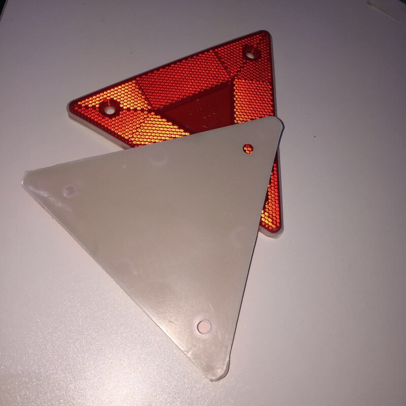 1 Pieces Triangle Warning Reflector Stop Warning Sign Reflective Safety Sign Board Truck Plate Red Rear Light 18507