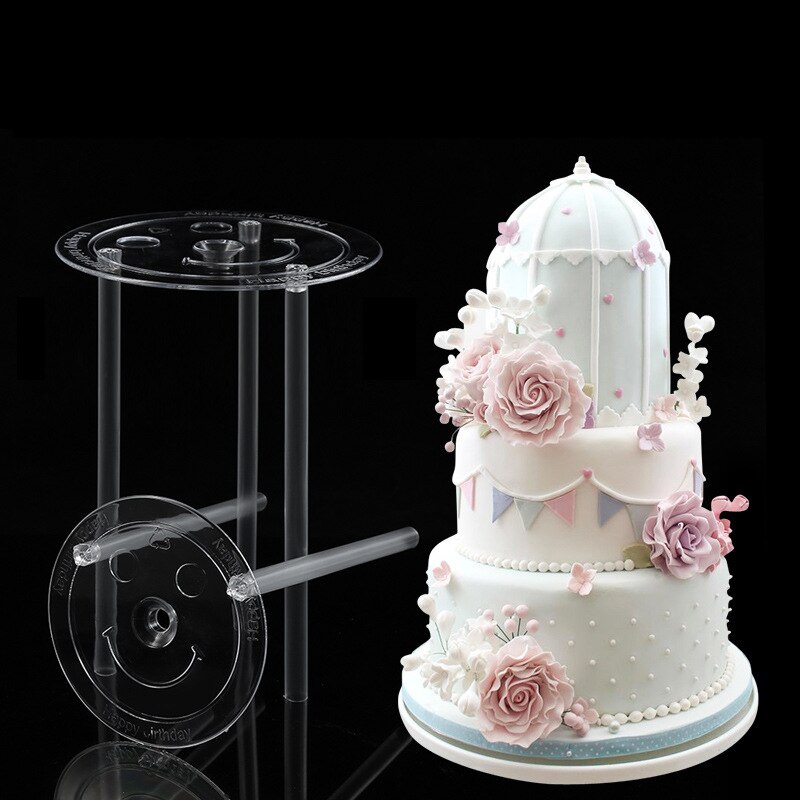 Multi-layer Cake Support Frame Practical Cake Stands Round Dessert Support Spacer Piling Bracket DIY Cake Tool 4/6/8/10/12inch
