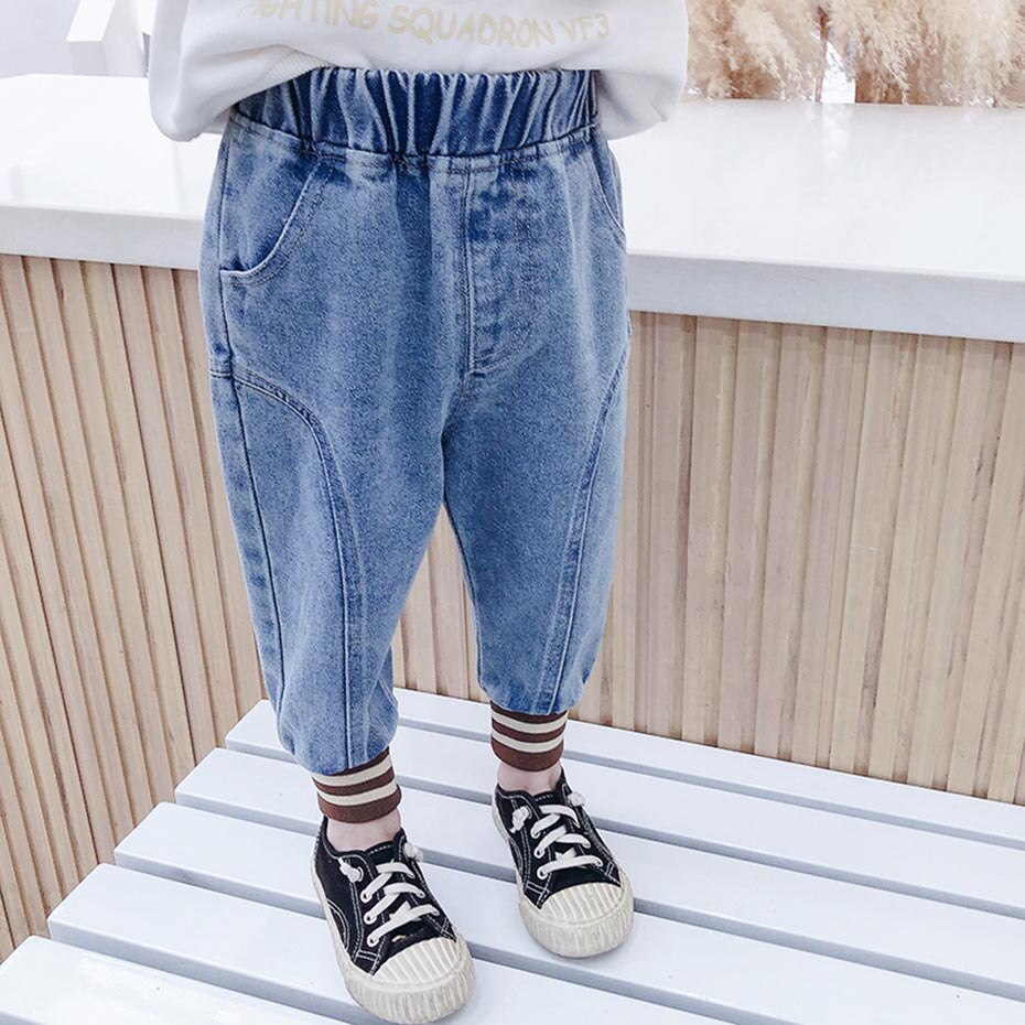 Jean pour filles Patchwork enfant en bas âge jean motif rayé jean Infantil Style décontracté enfant en bas âge fille vêtements
