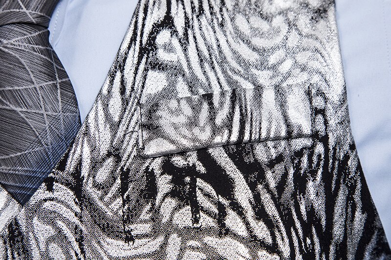 Glimmende gouden slangenprint vest heren nachtclub podium gala pak vest heren dubbelrijs vesten heren chaleco hombre