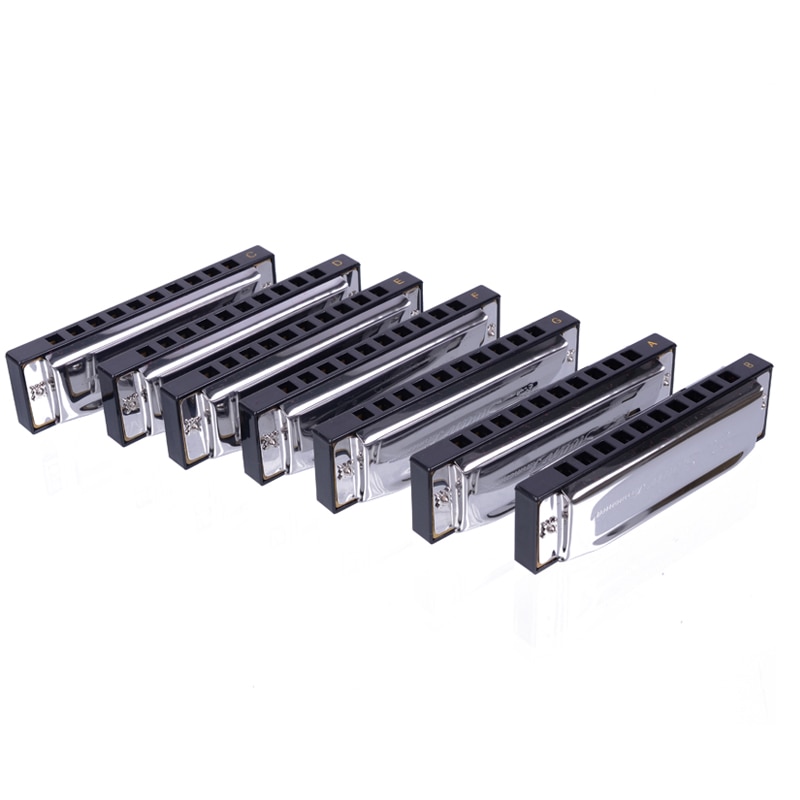 Munnspill swan  sw1020-7t bluesband 7 deler blues harpe diatonisk munnspill sett med etui + kluter