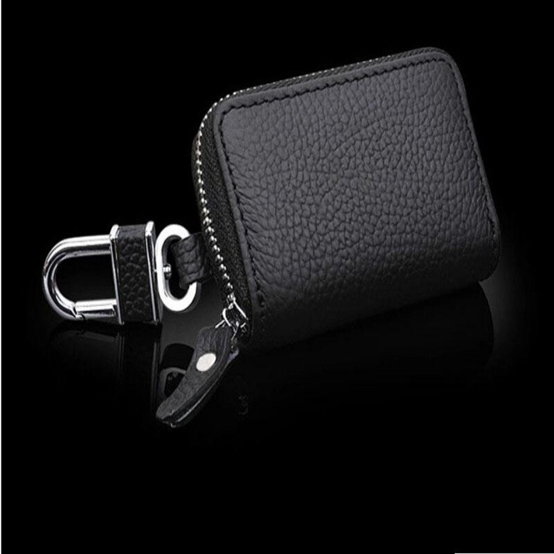 Men Women Key Holder Hanger Case Leather Keychains Pouch Bag Car Wallet Key Ring