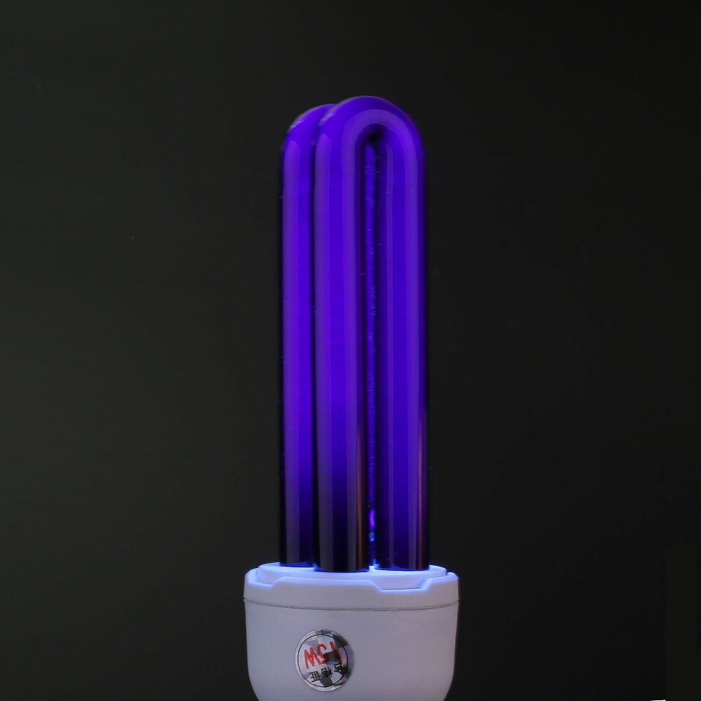 E27 2u 15w uv ultraviolet fluorescerende blacklight lavenergiskruelampe