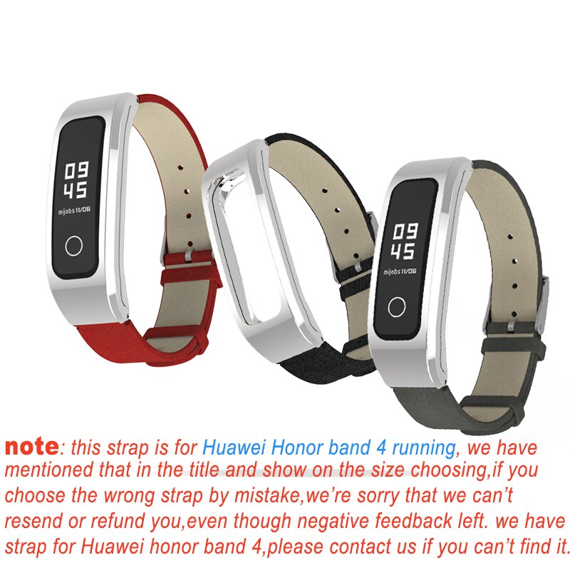 Mijobs Leder PU Handgelenk Gurt für Huawei Honor Band 4 Laufende Band Smart Armband Sport Armband für Honor Band 4 lauf