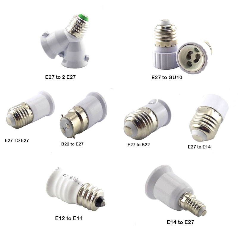 E27 om E14 GU10 B22 Lampvoet LED Corn Bulb light Light Holder Converter Socket Adapter Conversie Vuurvast Materiaal