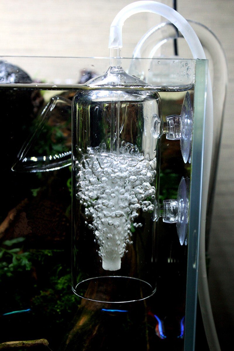 CO2 diffuser atomizer bubble counter 2 in 1 VIV mini nano glass ADA style water plant fish tank