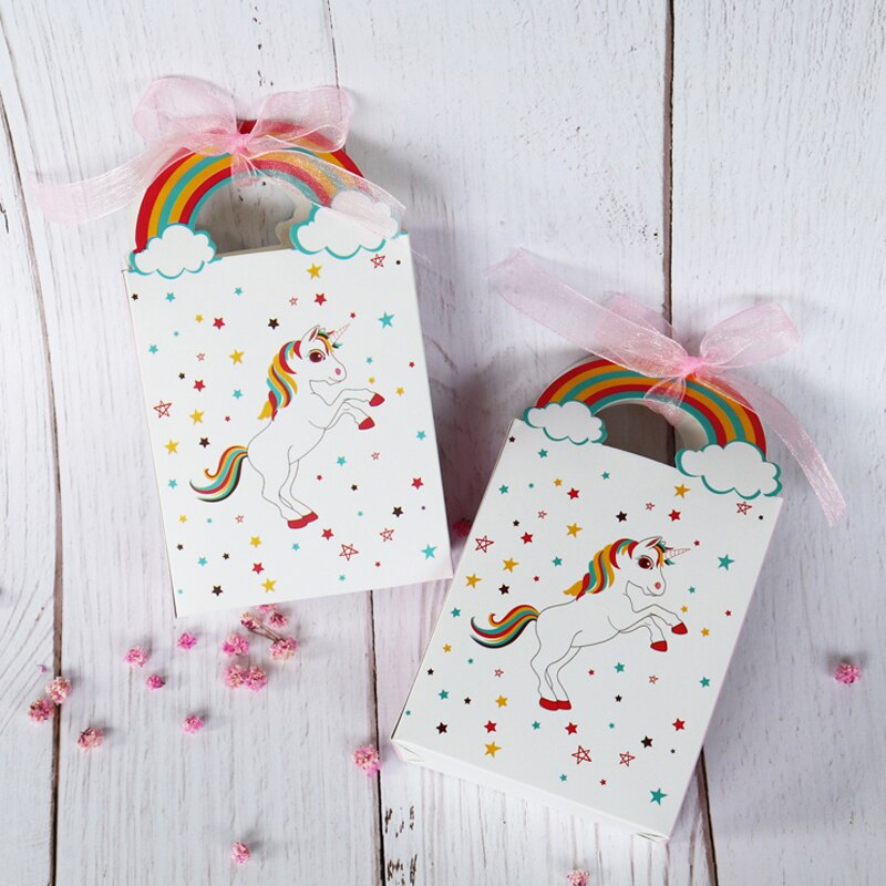 5pcs Office Organizer Unicorn Paper Box Multi-function Stationery Container Paper Bag Office School Supplies