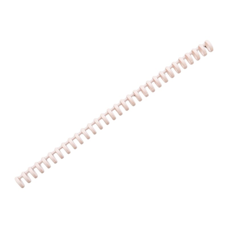 J6PA 30-Ring Binding Comb Colorful Binder Ring Aperture 0.59&#39;&#39; Length 11&#39;&#39; Fit for A6 6-ring A5 20-ring B5 26-ring A4 30-ring: Light pink