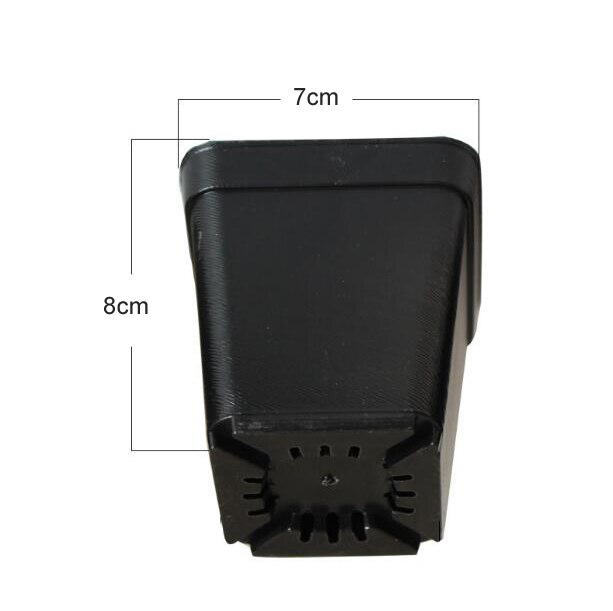 10pcs/lot Square Flower Pots 7*7*8cm Black Color Planters Pot Trays Plastic Pots Small Pots for Succulent plants ZXH