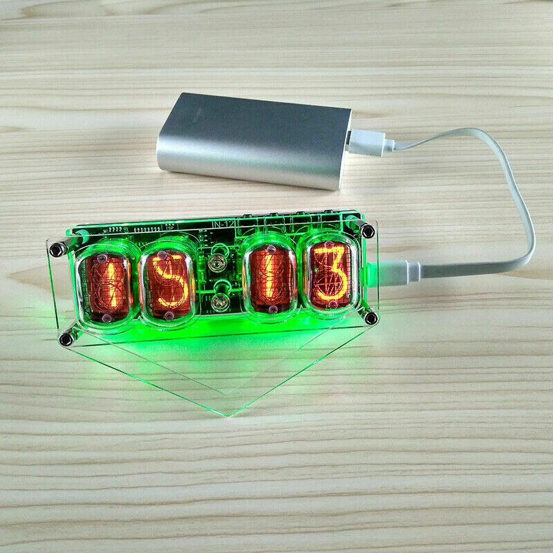 4-Bit Glow Tube Clock Nixie Clock Led Backlight F/ In-12A In-12B